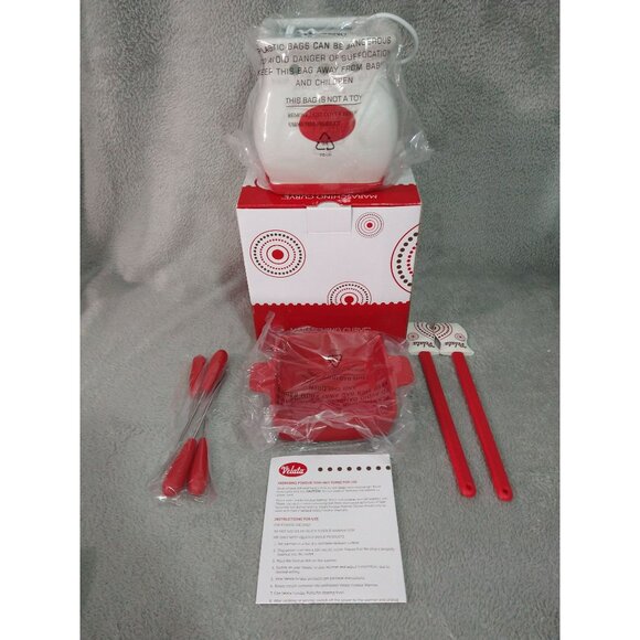 Velata Fun Fondue Warmer Maraschino Curve Red By Scentsy Lid Forks - Picture 1 of 12